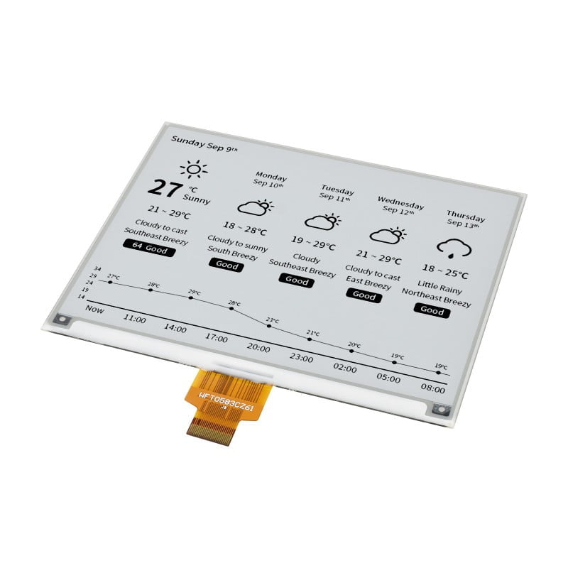 5.83 Zoll E-Paper E-Ink Raw Display, 648×480, Schwarz / Weiß, SPI, ohne PCB – Bild 2